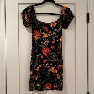 UO Black Floral Mini